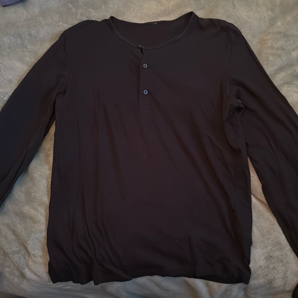 H&M Black Soft Long Sleeve Button Up Shirt